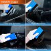 imageNEWISHTOOL 100 PCS Felt Squeegee for Vinyl  Flexible Plastic Squeegee with Fabric Felt for Vinyl Wrap Application Bubble Removal Sign Making Graphic Decal Installing ampamp Car Wrapping Scraper ToolBlue