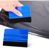 imageNEWISHTOOL 100 PCS Felt Squeegee for Vinyl  Flexible Plastic Squeegee with Fabric Felt for Vinyl Wrap Application Bubble Removal Sign Making Graphic Decal Installing ampamp Car Wrapping Scraper ToolBlue
