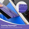 imageNEWISHTOOL 2 PCS Felt Squeegee for Vinyl Wrapping and Measuring with Different Length Purple Ruler Scraper Carbon Fiber Car Wrap Application Window Tint PPF Installation Wallpaper Smoothing Tools