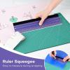 imageNEWISHTOOL 2 PCS Felt Squeegee for Vinyl Wrapping and Measuring with Different Length Purple Ruler Scraper Carbon Fiber Car Wrap Application Window Tint PPF Installation Wallpaper Smoothing Tools