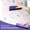 imageNEWISHTOOL 2 PCS Felt Squeegee for Vinyl Wrapping and Measuring with Different Length Purple Ruler Scraper Carbon Fiber Car Wrap Application Window Tint PPF Installation Wallpaper Smoothing Tools