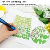 imageNEWISHTOOL 2 PCS Pin Pen Weeding Tool Ergonomic Grip Vinyl Weeding Tools Weeing Pen for Craft Vinyl Project Fine Point Weeding Pen for Removing Scrapbook Silhouette Cutting Quick Air Release PenBlue