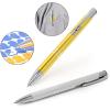 imageNEWISHTOOL 2 Pack Glitter Pin Pen Weeding Tool Air Relase Pen for Car Wrap Installation Vinyl Craft Adhesive Weeding and Removing Negative Pieces Shinny Sequins Weed Pens for VinylGoldsilver