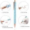 imageNEWISHTOOL 2 Pack Glitter Pin Pen Weeding Tool Air Relase Pen for Car Wrap Installation Vinyl Craft Adhesive Weeding and Removing Negative Pieces Shinny Sequins Weed Pens for VinylGlitter Blue