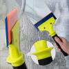imageNEWISHTOOL 2 Pack Rubber Squeegee with Nylon Handle for Water Removal Glass Cleaning PPF Installing and Window Film Application 5Inch Blade with Long Handle5Inch Blade with Long Handle