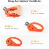 imageNEWISHTOOL 2 Pack Wrapping Paper Cutter Christmas Gift Wrap Cutter Wrapping Paper Cutter Sliding Knife Tool Holiday Gift Wrap Cutting Tool Snitty Safety Cutter with Concealed BladeOrange