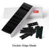 imageNEWISHTOOL 2 Pcs Long Handle Plastic Razor Blade Scraper With 100 PCS Spare Replacement Blades Sticker Remover Glue Residue Tool for Hard to Reach Corner