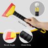 imageNEWISHTOOL 3 PCS TPU Rubber Squeegee with Different Hardness Blade All Purpose Window Cleaner Tool Snow Scraper Tool Car Squeegfee Vinyl Wrap Tool Window Tint Squeegee Water Remover