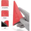 imageNEWISHTOOL 3 PCS Window Tint Triangle Squeegee with Silicone Edge Different Hardness Corner Squeegee for Car Vinyl Wrap PPF Installation Multi Edge Contour Scraper Tint Tools