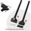 imageNEWISHTOOL 4 Pcs Long Handle Razor Blade Scraper with 100 PCS Plastic Blades and 100 PCS Metal Razor Blades Sticker Remover Glue Residue Scraper Tool Long Reach Razor Scraper for Hard to Reach Corner