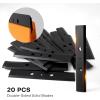 imageNEWISHTOOL 4inch Plastic Razor Blade Scraper 2 PCS Big Blade Paint Scraper Sticker Remover Scraper Tool with 20 Pcs Blades for Glue Label Decal Wallpaper Removing Glass Cleaning