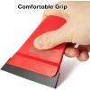 imageNEWISHTOOL 5 PCS Small Squeegee for Vinyl Window Tint Squeegee Mini Handy Scraper Tool for Window Mirror Water Removal Angled Bevel Edge Silicone Blade Side Wiper Swiper for Glass Tint Film Install