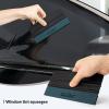 imageNEWISHTOOL 7 In 1 Vinyl Squeegee Tool Different Sizes Plastic Scraper Cards with Micro Fiber Suede Felt Edge Felt Squeegee Set for Wallpaper Smoothing Car Wrapping Window Tinting and PPF Installing3 Pcsblack