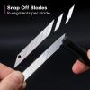 imageNEWISHTOOL 9mm Stainless Steel Blade 30 Degree Snap Off Blades 100 PCS Replacement Blades Spare Knife Refills for Utility Knife Box Cutter Office Home Art Craft Wallpaper Cutting Tool