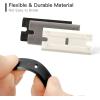 imageNEWISHTOOL Black Plastic Razor Blades 300 PCS Double Edged Replacement for Scraper and Safety Glass Use  15 Inch for Removing Label Decal ampamp AdhesiveBlackwhitegray