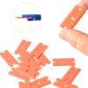 imageNEWISHTOOL Black Plastic Razor Blades 300 PCS Double Edged Replacement for Scraper and Safety Glass Use  15 Inch for Removing Label Decal ampamp AdhesiveOrangeblackblue