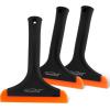 imageNEWISHTOOL Car Glass Small Window Squeegee Auto Water Blade Side Mirror Water Wiper Shower Squeegee for Glass Doors 59quot Blade 75quot Long Handle Silicone Squeegee 3 PackBlackorange