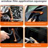 imageNEWISHTOOL Car Glass Small Window Squeegee Auto Water Blade Side Mirror Water Wiper Shower Squeegee for Glass Doors 59quot Blade 75quot Long Handle Silicone Squeegee 3 PackBlackorange