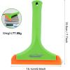 imageNEWISHTOOL Car Glass Small Window Squeegee Auto Water Blade Side Mirror Water Wiper Shower Squeegee for Glass Doors 59quot Blade 75quot Long Handle Silicone Squeegee 3 PackGreenorange