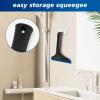 imageNEWISHTOOL Car Glass Small Window Squeegee Auto Water Blade Side Mirror Water Wiper Shower Squeegee for Glass Doors 59quot Blade 75quot Long Handle Silicone Squeegee 3 PackBlackblue