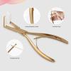 imageNEWISHTOOL Hair Extension Tools Kit Tape in Plier ampamp Comb Tool Stainless Steel Sealing Pliers Flat Surface Hair Extension Tool Human Hair Extensions Styling Hair Pliers Tool Tape Clamping Pliers KitGold 2