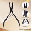 imageNEWISHTOOL Micro Links Hair Extensions Kit Hair Extension Pliers for Beads Hair Extension Loop Needle Pulling Hook Tool Bead Device Tool Kits Micro Link Tools for Hair or Feather Extensions StylingBlack Set