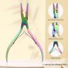 imageNEWISHTOOL Micro Links Hair Extensions Kit Hair Extension Pliers for Beads Hair Extension Loop Needle Pulling Hook Tool Bead Device Tool Kits Micro Link Tools for Hair or Feather Extensions StylingRainbow Set