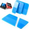 imageNEWISHTOOL PPF Squeegee for Vinyl Soft Rubber Scraper PPF Tools 3IN1 Small Squeegee for Paint Protection Film Installing Vinyl Wrap Window Tint Auto Glass Cleaning TPU Scraping Tool Scratch FreeBlue With Box Set