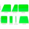 imageNEWISHTOOL PPF Squeegee for Vinyl Soft Rubber Scraper PPF Tools 3IN1 Small Squeegee for Paint Protection Film Installing Vinyl Wrap Window Tint Auto Glass Cleaning TPU Scraping Tool Scratch FreeGreen