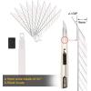 imageNEWISHTOOL Retractable Utility Knife with 30 Degree Snap Off Blade 3 PCS 9mm Box Cutter Knives and 30 PCS Extra Blades Cartons Cardboard Vinyl Paper Cutting Craft Knife Comfortable Handle