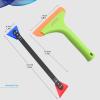 imageNEWISHTOOL Small Squeegee for Vinyl Mini Squeegee for Car Windows Shower Squeegee for Glass Doors Silicone Blade Wiper 2 in 1 Hardness Rubber Blade Squeegee for PPF Install Window Film Application
