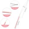 imageNEWISHTOOL Stainless Steel Hair Extension Loop Needle Threader Wire Pulling Hook Tool and Bead Device Tool Micro Link Tool Loop Threader for Hair Silicone Beads Feather Extensions Supplies Pack 3Pink