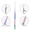 imageNEWISHTOOL Stainless Steel Hair Extension Loop Needle Threader Wire Pulling Hook Tool and Bead Device Tool Micro Link Tool Loop Threader for Hair Silicone Beads Feather Extensions Supplies Pack 3Rainbow