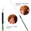 imageNEWISHTOOL Stainless Steel Hair Extension Tool Kit Loop Needle Pulling Hook and Threader Wire Beads Device for Hair Micro Links Hair Kit for Silicone Beads Feathers Hair Extension StylingNeon