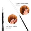 imageNEWISHTOOL Stainless Steel Hair Extension Tool Kit Loop Needle Pulling Hook and Threader Wire Beads Device for Hair Micro Links Hair Kit for Silicone Beads Feathers Hair Extension StylingBlack