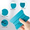 imageNEWISHTOOL Vinyl Wrap Squeegee with Wing Shaped Blade for Vehicle Wrapping Sign Marking Window Film Application Rounded ampamp Squared Corners inOne 4quot Squeegee with Felt 4Pack Different Hardness4 Colors