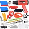 imageNEWISHTOOL Vinyl Wrap Tool Kit with Heat Gun and Apron Pouch Felt Squeegee Knife Gloves Vehicle Car Window Tint Tools Wrap Kit