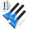 imageNEWISHTOOL Window Tint Squeegee Rubber with Handle 3 PCS Different Durometer Blades Long Handle Rubber Squeegee Water Wiper Swiper for Windshield Cleaning Window Film Application PPF Installation