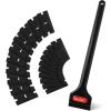 imageNEWISHTOOL 1 Pc Long Handle Plastic Razor Blade Scraper with 20 PCS Spare Replacement Plastic Blades Sticker Remover Glue Residue Scraper Tool Long Reach Razor Scraper for Hard to Reach Corner