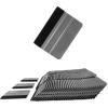 imageNEWISHTOOL 100 PCS Felt Squeegee for Vinyl  Flexible Plastic Squeegee with Fabric Felt for Vinyl Wrap Application Bubble Removal Sign Making Graphic Decal Installing ampamp Car Wrapping Scraper ToolGray