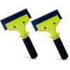 imageNEWISHTOOL 2 Pack Rubber Squeegee with Nylon Handle for Water Removal Glass Cleaning PPF Installing and Window Film Application 5Inch Blade with Long Handle5Inch Blade with Short Handle