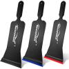 imageNEWISHTOOL Bulldozer Squeegee Kit Tint Tools Long Handle Rubber Squeegee for FrontBack Rear Window Film Application Pack of 3 Different Durometer Blade Replaceable Auto Flat Glass Tint Squeegee3 pcs Squeegee