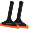 imageNEWISHTOOL Car Glass Small Window Squeegee Auto Water Blade Side Mirror Water Wiper Shower Squeegee for Glass Doors 59quot Blade 75quot Long Handle Silicone Squeegee 3 PackBlackorange