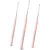 imageNEWISHTOOL Stainless Steel Hair Extension Loop Needle Threader Wire Pulling Hook Tool and Bead Device Tool Micro Link Tool Loop Threader for Hair Silicone Beads Feather Extensions Supplies Pack 3Pink