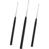 imageNEWISHTOOL Stainless Steel Hair Extension Loop Needle Threader Wire Pulling Hook Tool and Bead Device Tool Micro Link Tool Loop Threader for Hair Silicone Beads Feather Extensions Supplies Pack 3Black