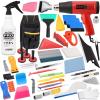 imageNEWISHTOOL Vehicle Wrapping Car Wrap Tool Vinyl Wrap Kit with Heat Gun for Vinyl Window Tint Spray Bottle Tint Tools Bag Magnets Felt Squeegee and Water Blades