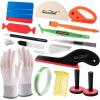 imageNEWISHTOOL Vinyl Wrap Tool Kit Window Tint Tools Car Wrap Kit Includes Magnet Holders Knife Tape Window Tint Squeegee Vinyl Squeegee ampamp Wrap Knife Blades for PPF Car Wrapping Installing