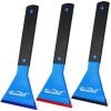 imageNEWISHTOOL Window Tint Squeegee Rubber with Handle 3 PCS Different Durometer Blades Long Handle Rubber Squeegee Water Wiper Swiper for Windshield Cleaning Window Film Application PPF Installation