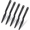 imageNEWISHTOOL Window Tint Tool 5 PCS Black Corner Squeegee with Long Handle and Flat Lip for Window Tinting Film InstallationBlack