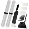 imageNEWISHTOOL Window Tinting Kit with 2 Pcs Car Door Panel Cover Scrubber Paddle Bulldozer Squeegee with Spare Scouring Pads Magnet PPF Squeegee Tint Film Install Tool Utility Knife and Spare Blades